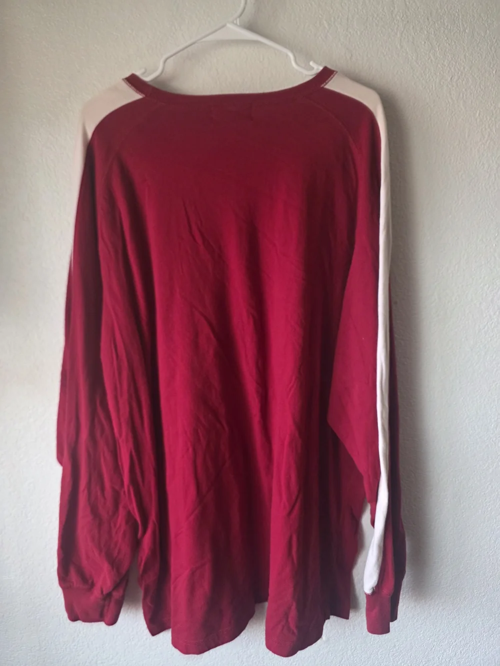 Polo by Ralph Lauren Red Crewneck with White Shoulder Panels